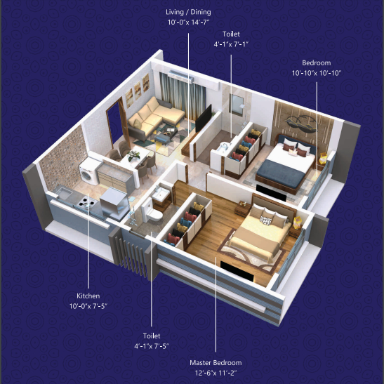 3DFloorPlan of Vastu Preesha Paradise
