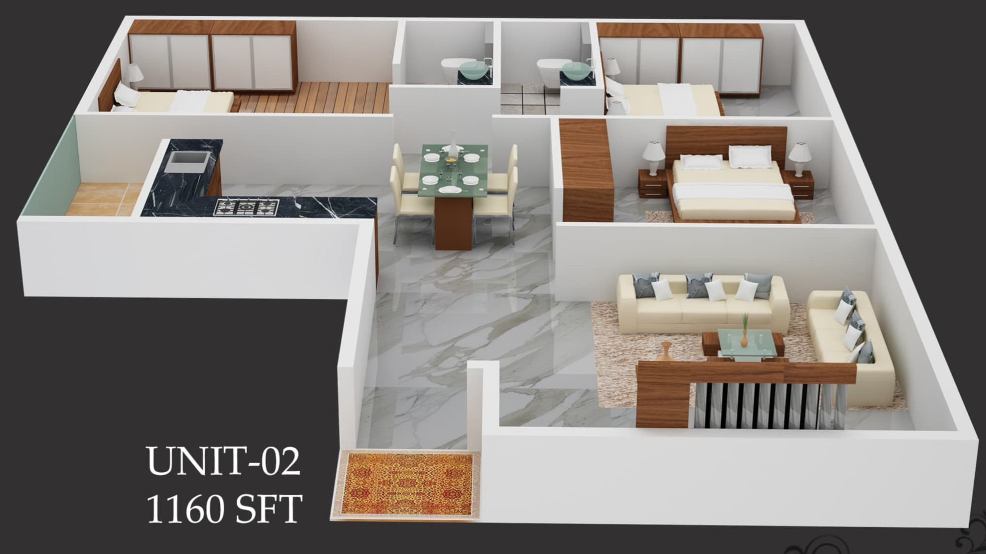 3DFloorPlan of R R Nivas