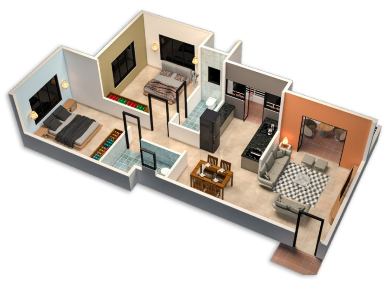 3DFloorPlan of Latika Heights