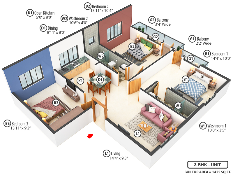 3DFloorPlan of Silver Luxuria