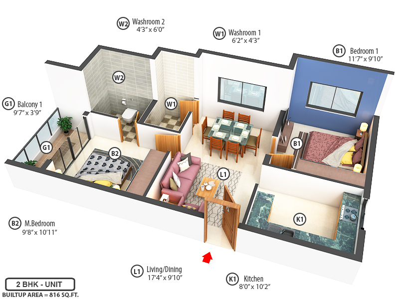 3DFloorPlan of Rajparis Lake View