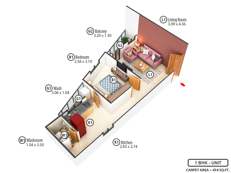 3DFloorPlan of Swastik Complex