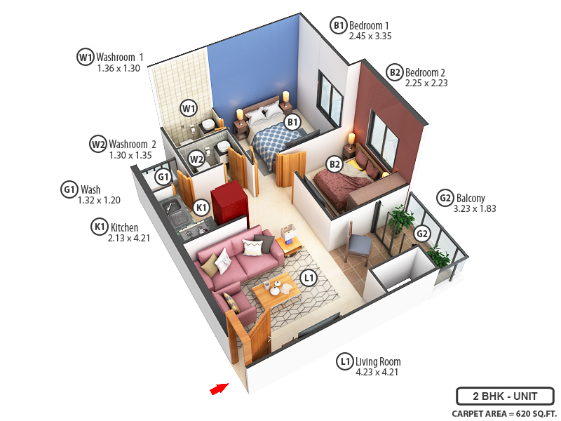 3DFloorPlan of Swastik Complex
