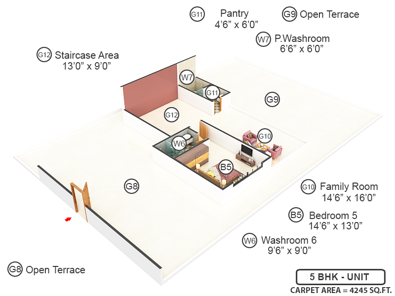 Upper Level Penthouse Plan