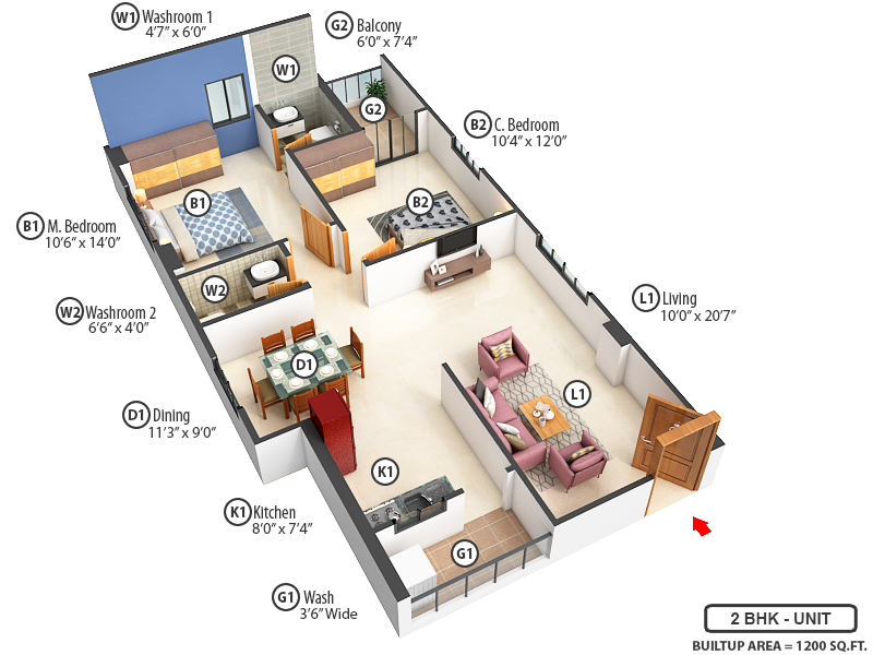 3DFloorPlan of Suvan Constructions