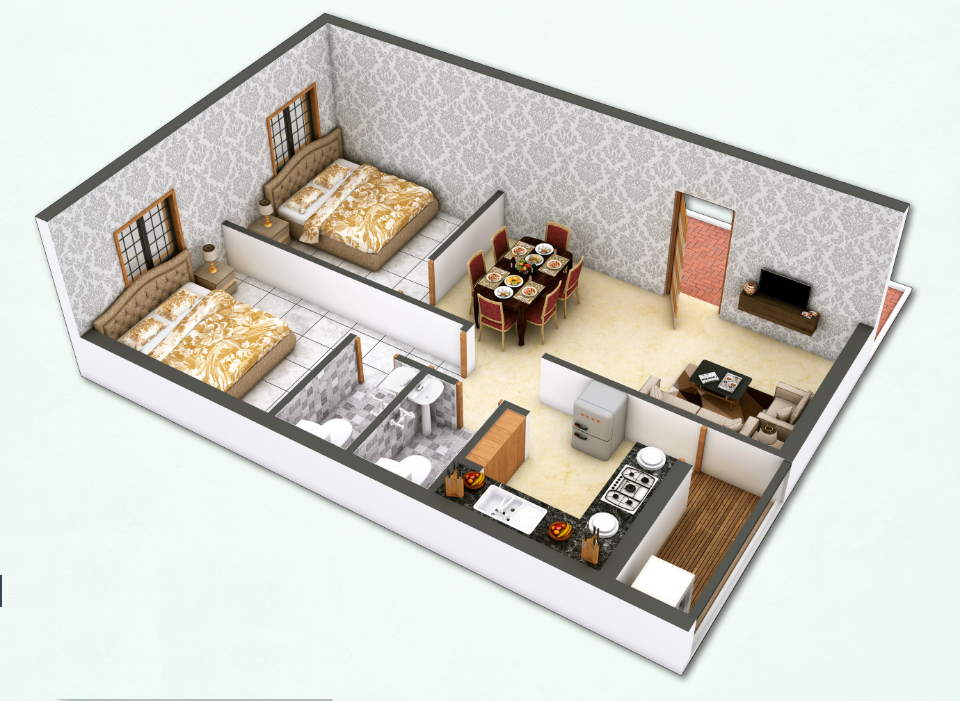 3DFloorPlan of Asset Roopa