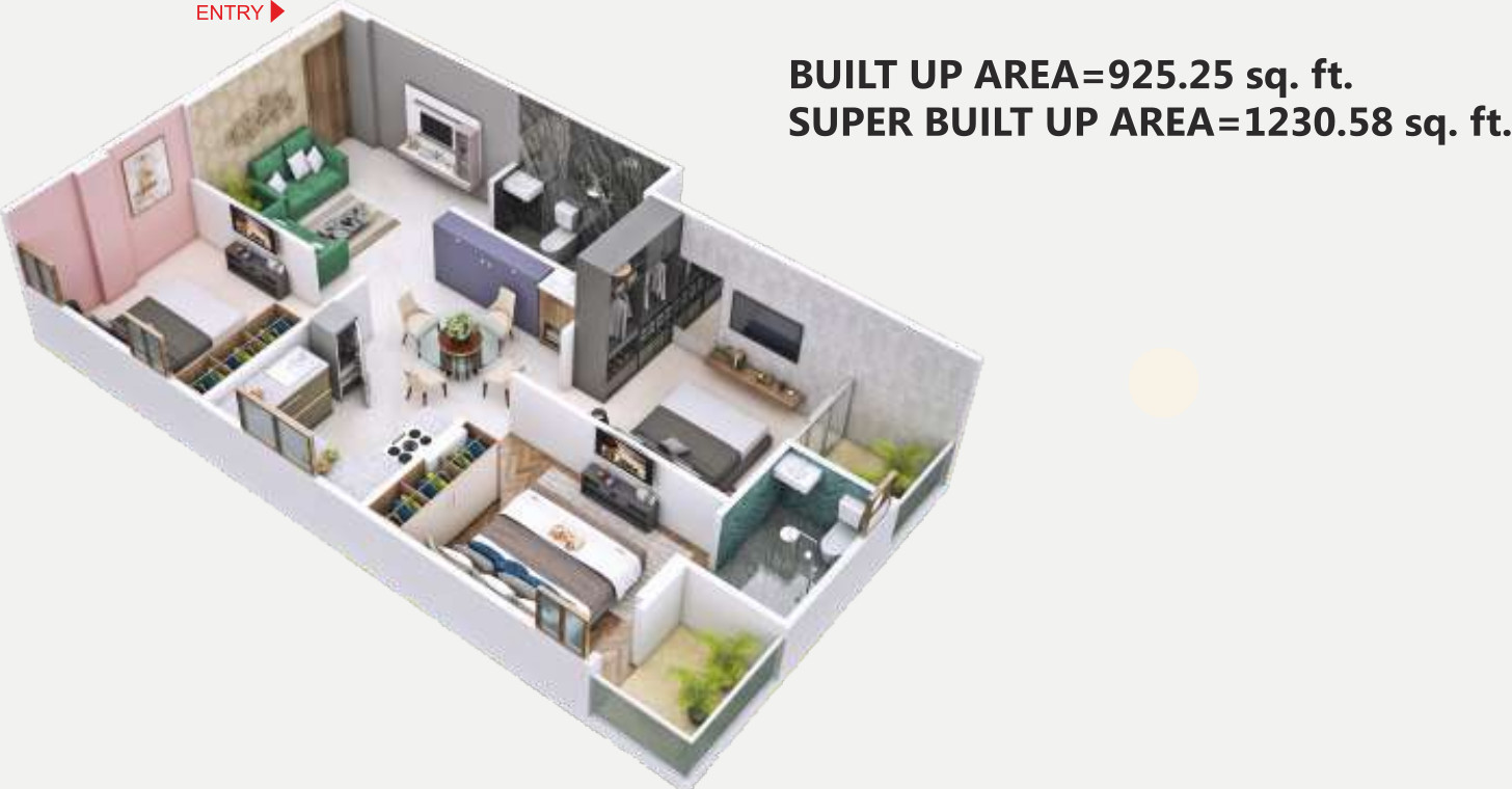 3DFloorPlan of RK City Empire