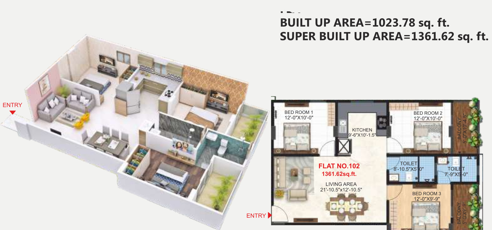 3DFloorPlan of RK City Empire