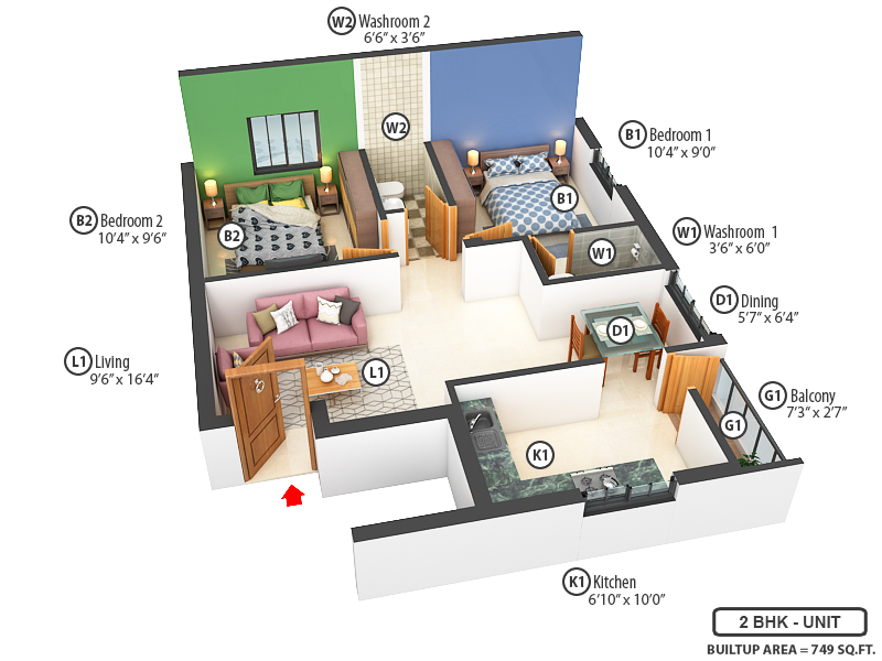 3DFloorPlan of A S Sun Castle