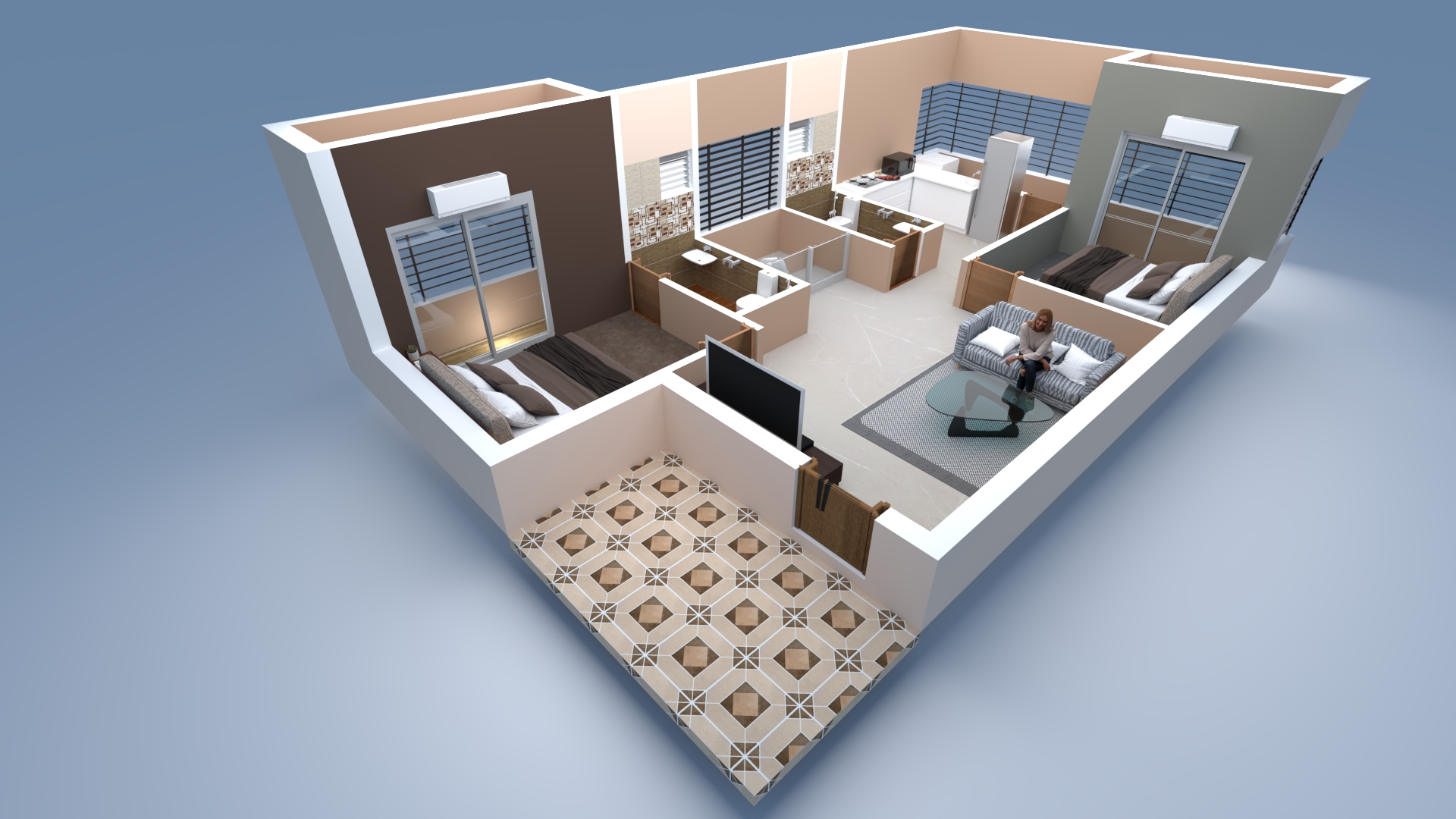 3DFloorPlan of Aura Pavalam Apartments