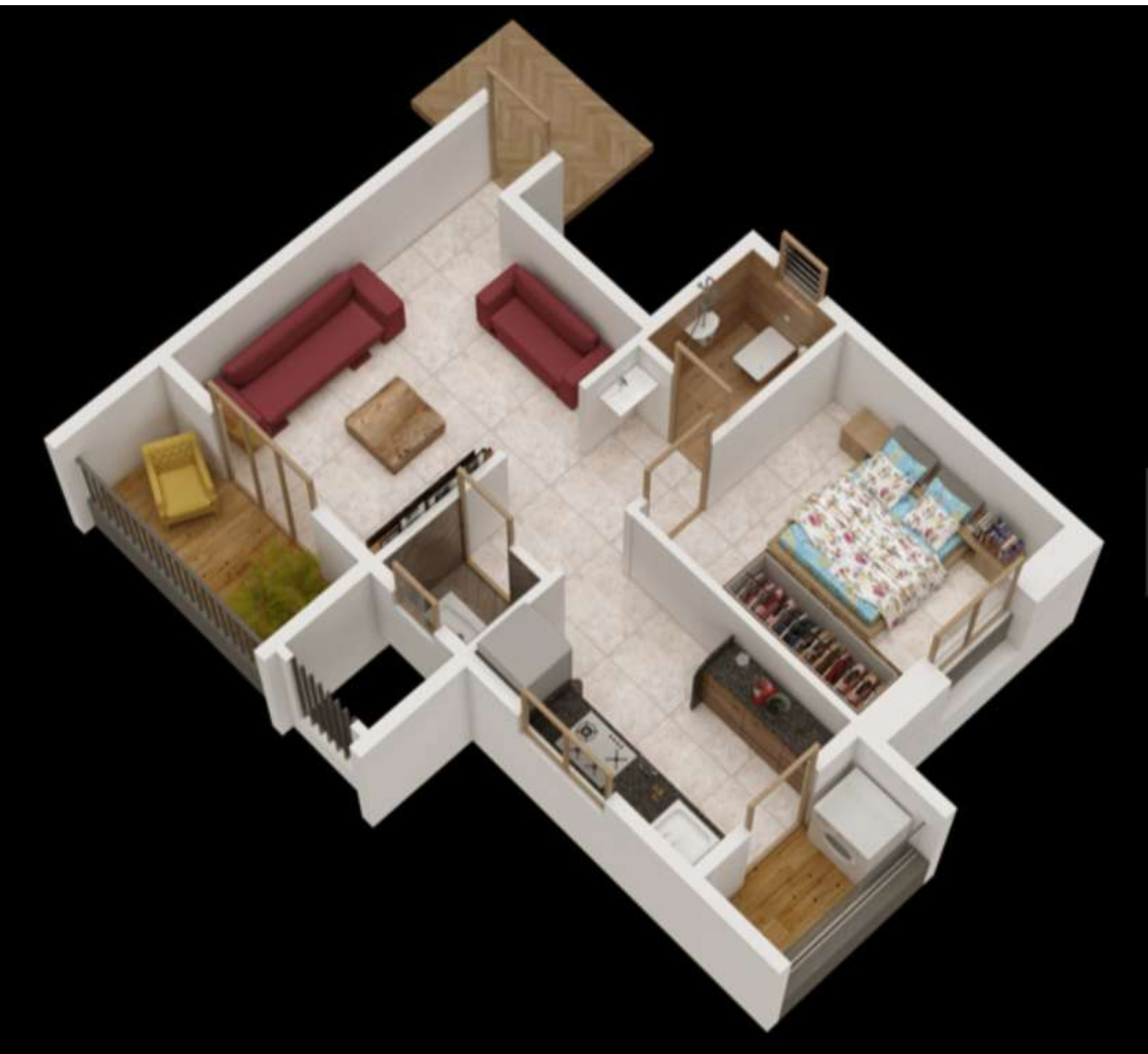 3DFloorPlan of M N Everest Heights