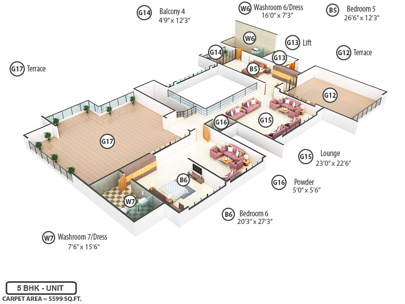 Upper Level Penthouse Plan