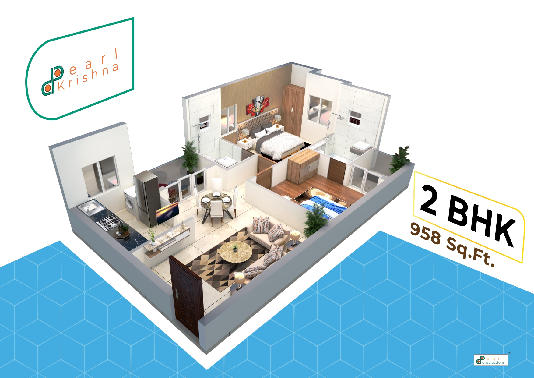 3DFloorPlan of Pearl Krishna