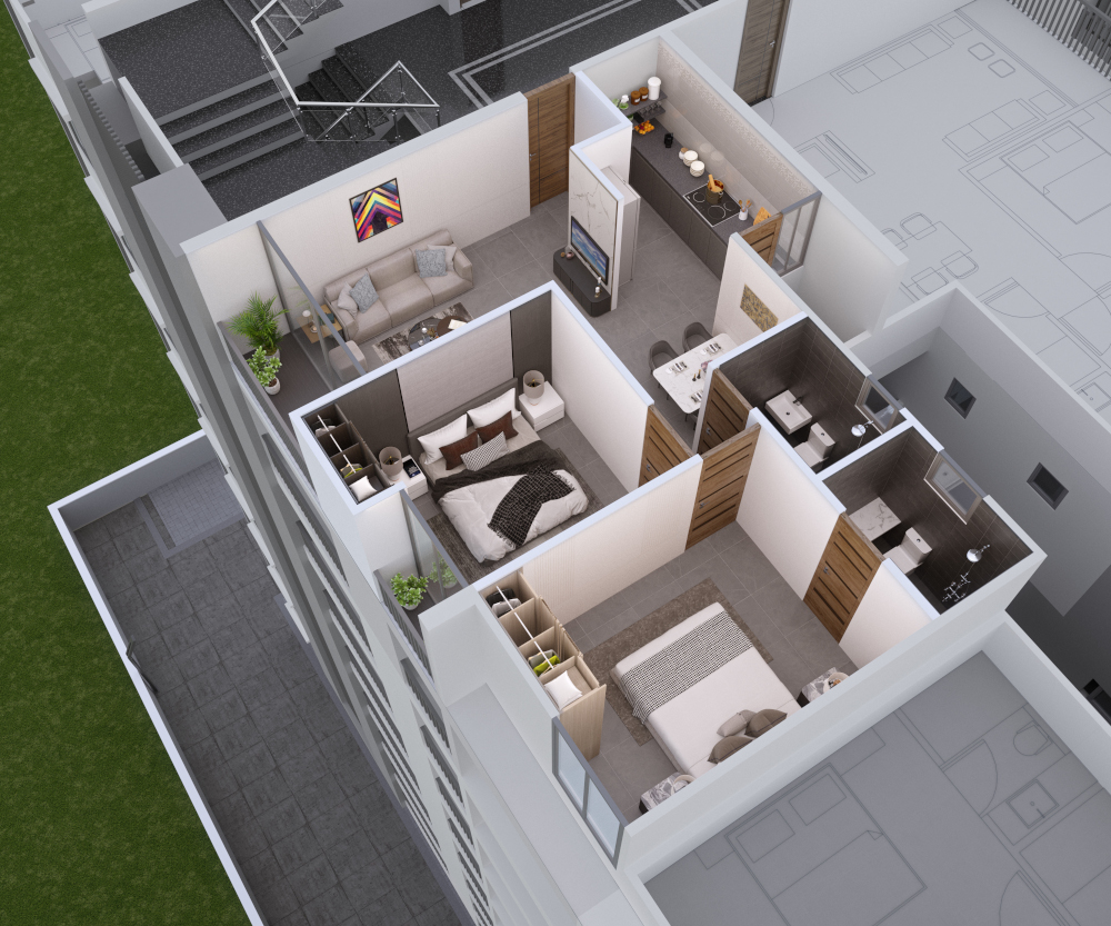3DFloorPlan of Kamaxi Highrise