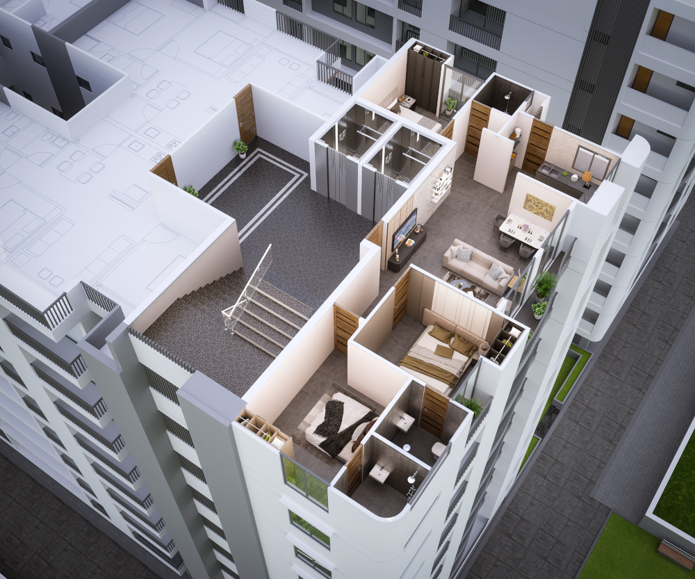 3DFloorPlan of Kamaxi Highrise