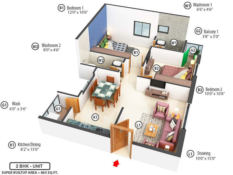 3DFloorPlan of Melrose