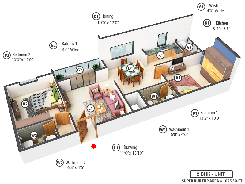 3DFloorPlan of Melrose