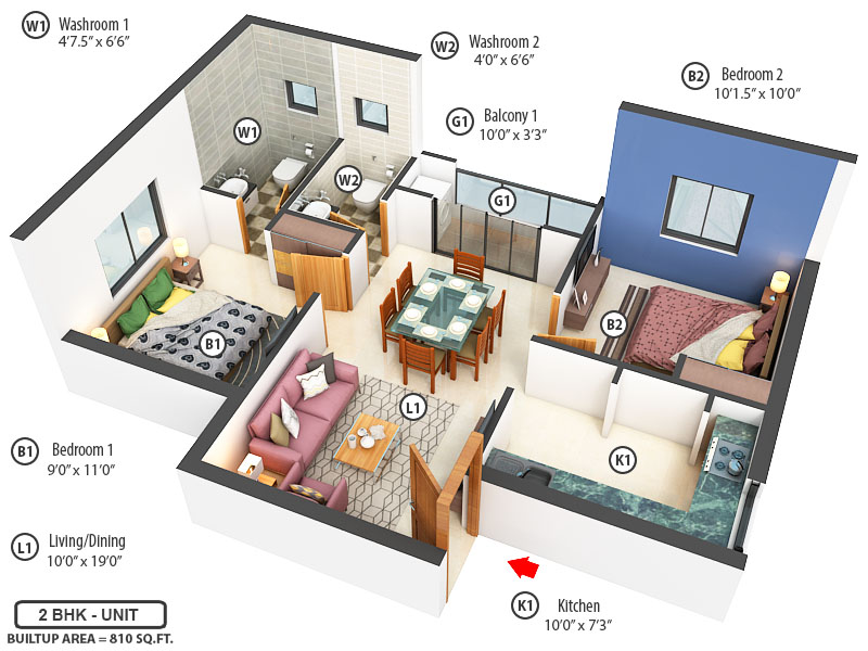 3DFloorPlan of AK Flourite Phase 2