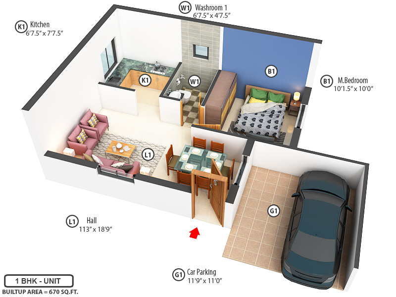 3DFloorPlan of Grishwar LV Villa
