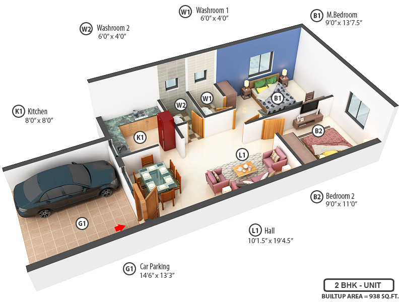 3DFloorPlan of Grishwar LV Villa