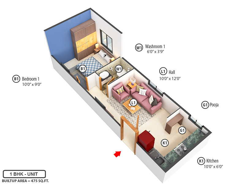 3DFloorPlan of Crest Zara