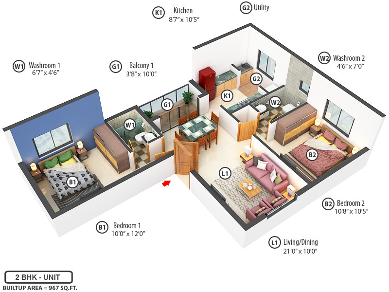 3DFloorPlan of Rahul Jaanvee