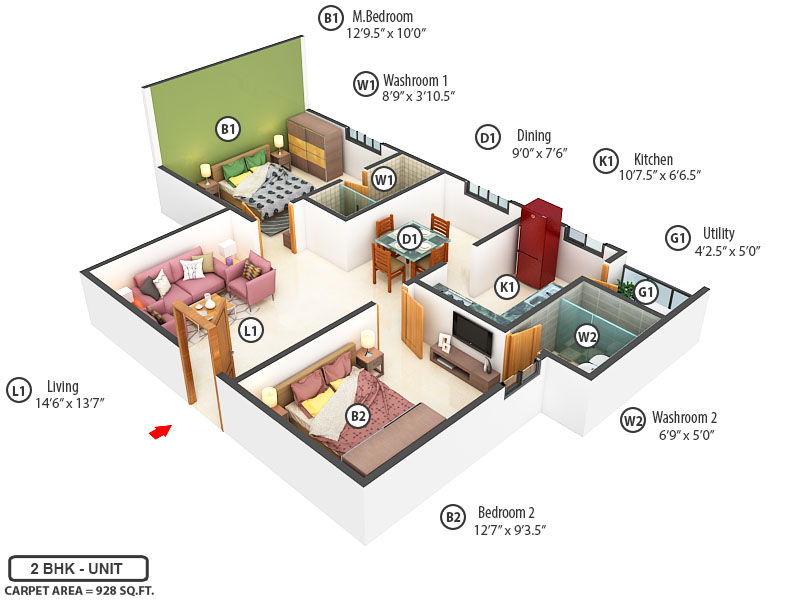 3DFloorPlan of Vinoth Viraj