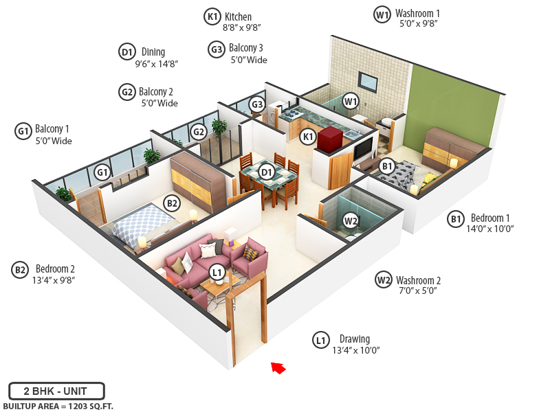 3DFloorPlan of Sai Paadam