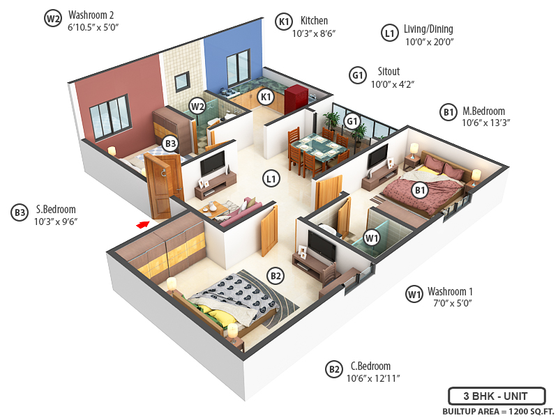 3DFloorPlan of Viva Val