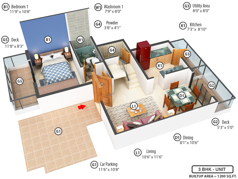 3DFloorPlan of Adityaram Palace City Paradise