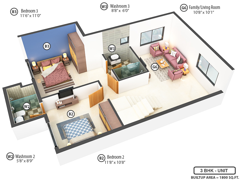 3DFloorPlan of Adityaram Palace City Paradise