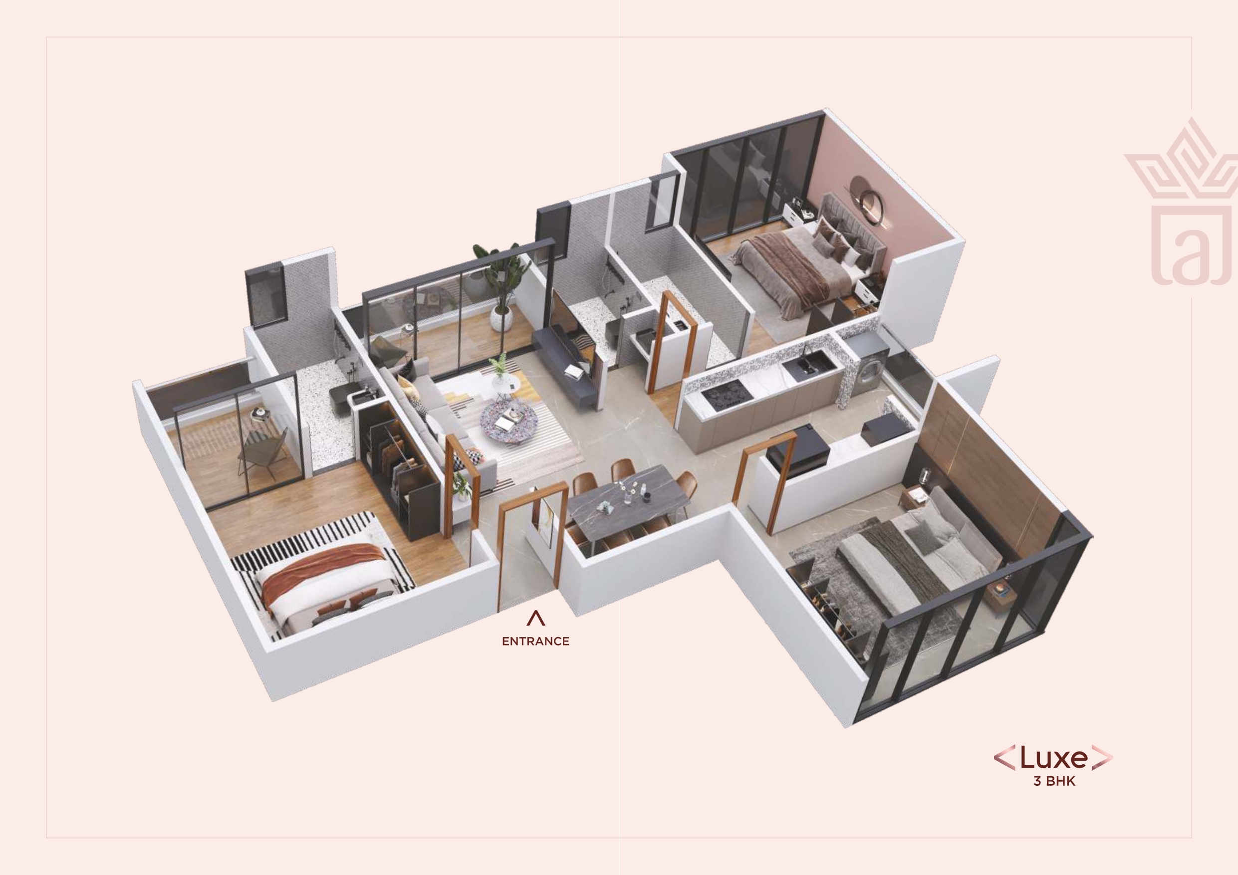 3DFloorPlan of Deshpande Amrutakunj CHSL