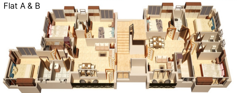 3DFloorPlan of Ambalika Metro Project