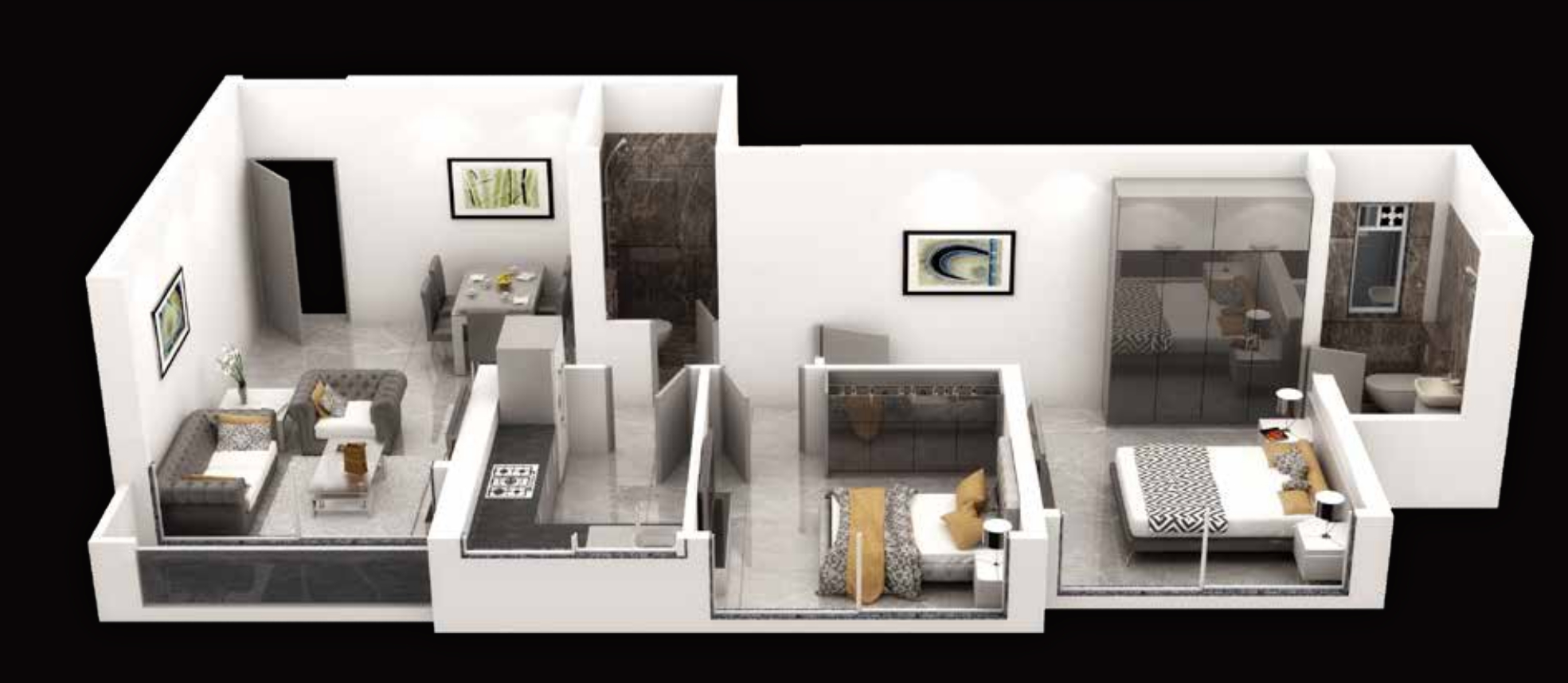 3DFloorPlan of Dosti Eastern Bay Phase 3