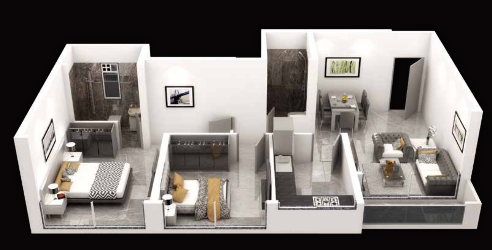 3DFloorPlan of Dosti Eastern Bay Phase 3