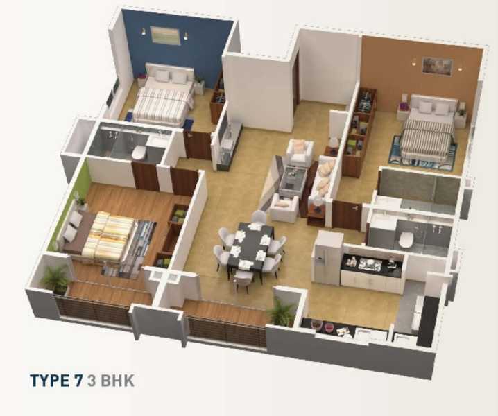 3DFloorPlan of Elegant Hermitage