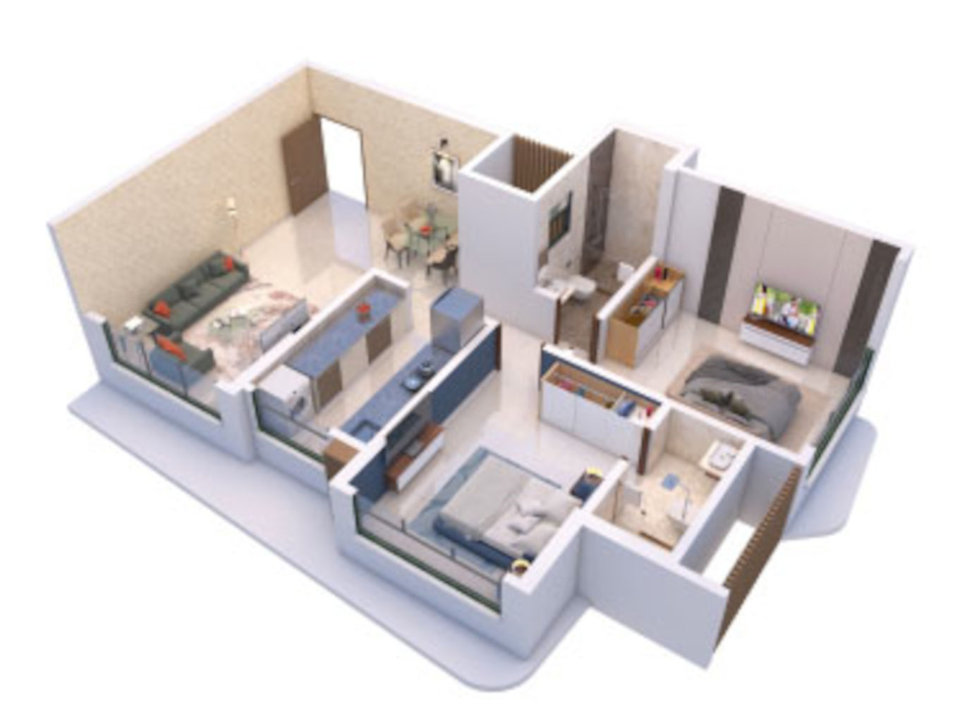 3DFloorPlan of Sahakar Revanta