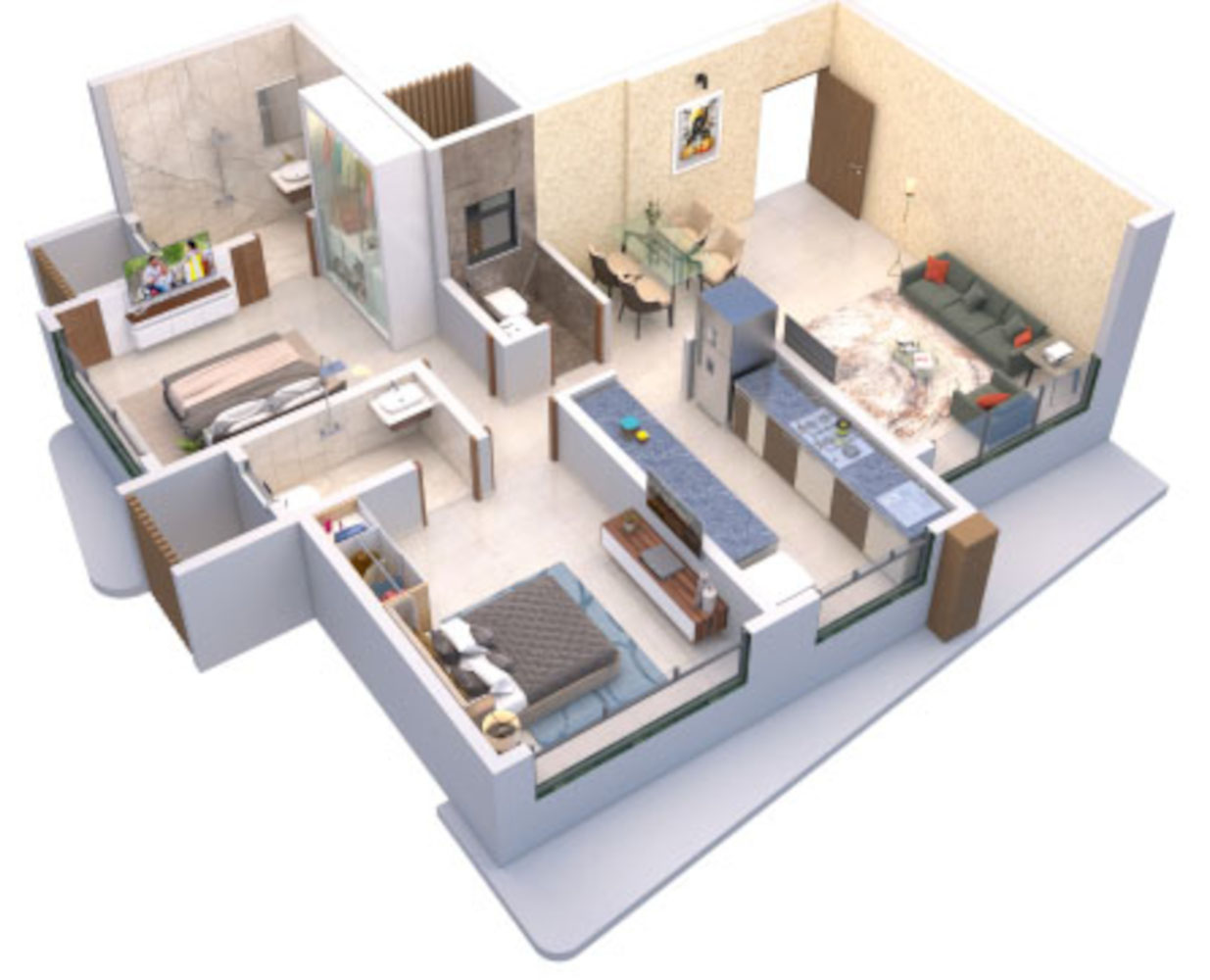 3DFloorPlan of Sahakar Revanta