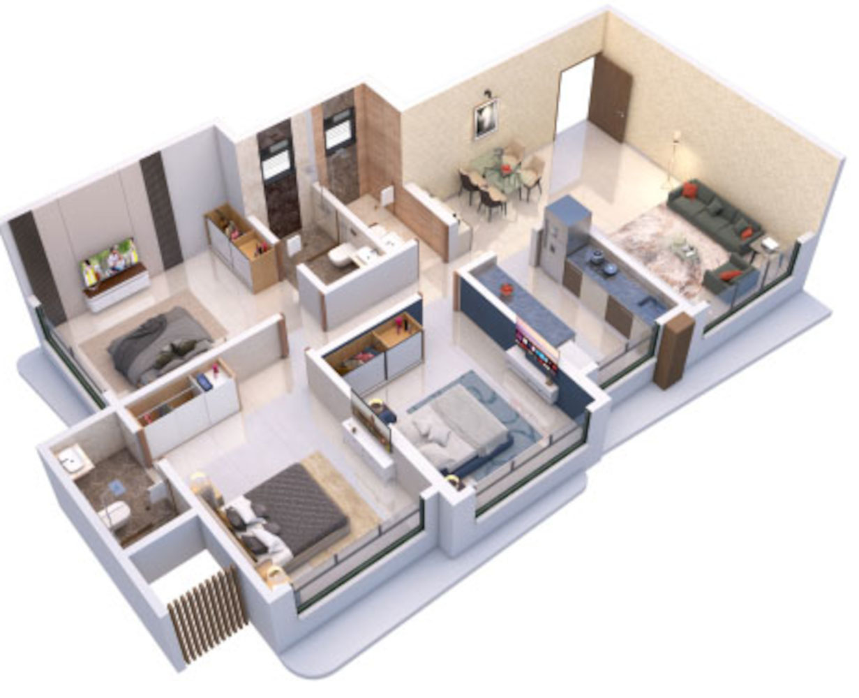 3DFloorPlan of Sahakar Revanta
