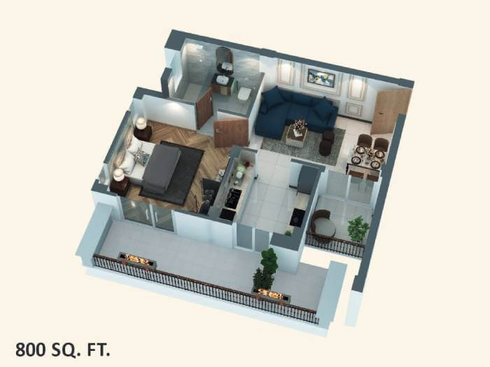 3DFloorPlan of ETH Haridwar One