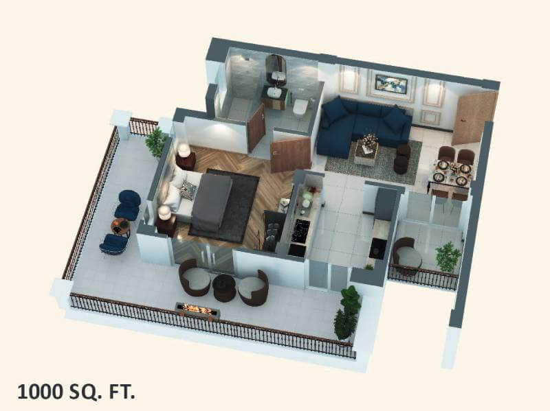 3DFloorPlan of ETH Haridwar One