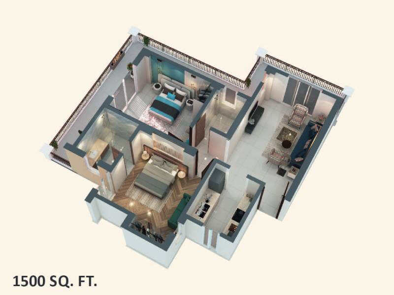 3DFloorPlan of ETH Haridwar One