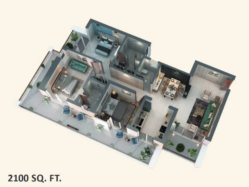 3DFloorPlan of ETH Haridwar One