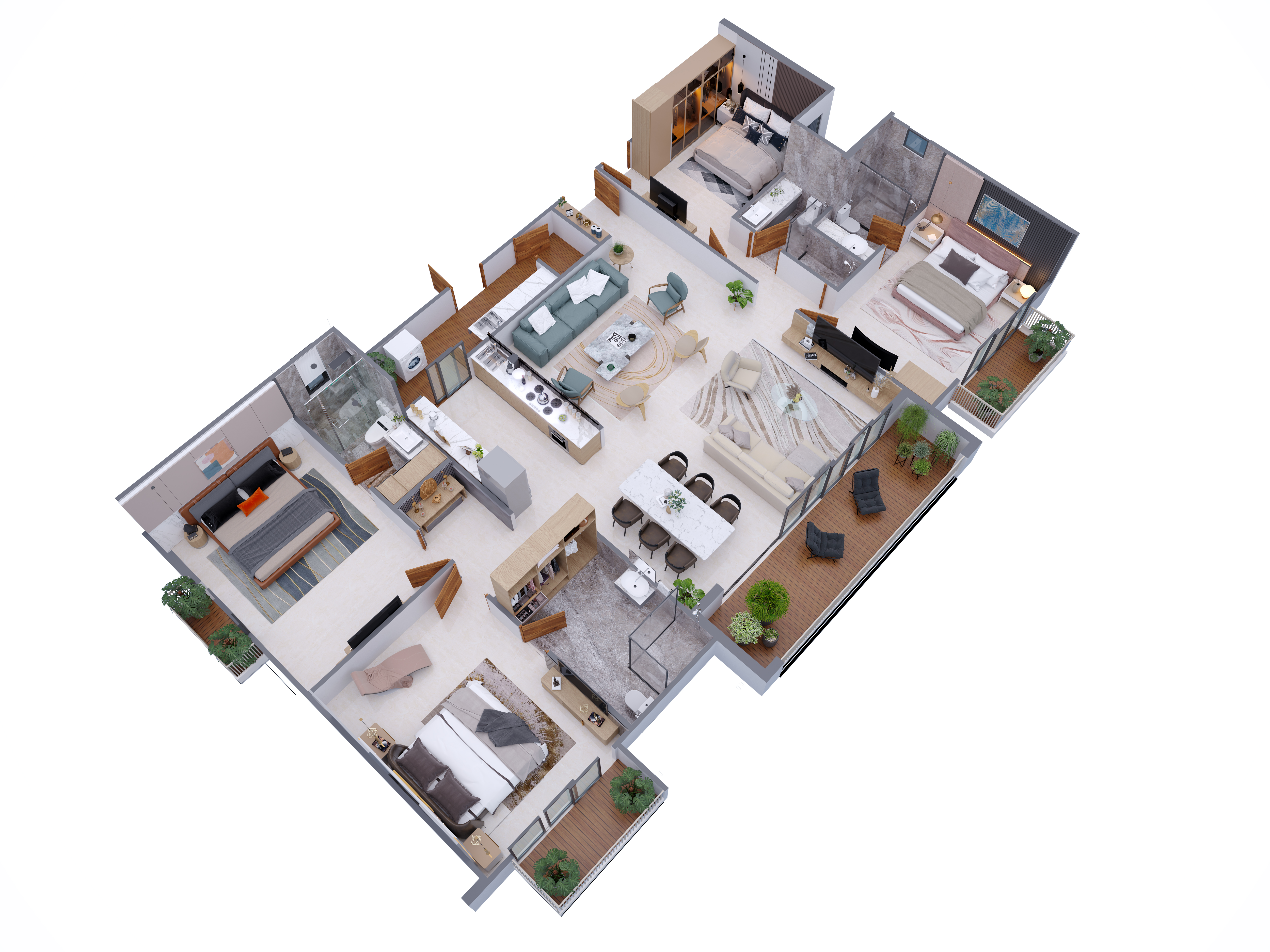 3DFloorPlan of Virasha Nisarga Phase 1