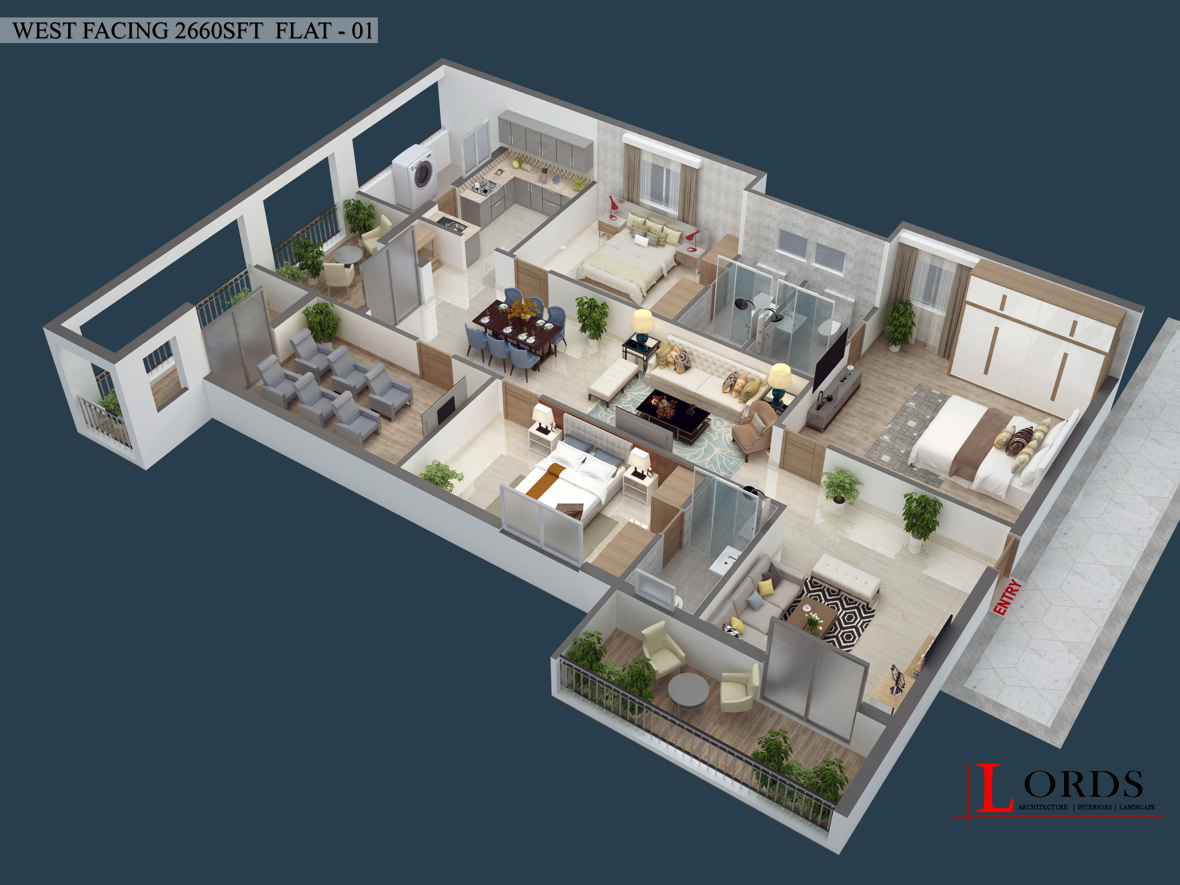 3DFloorPlan of Aranya Kalanjali