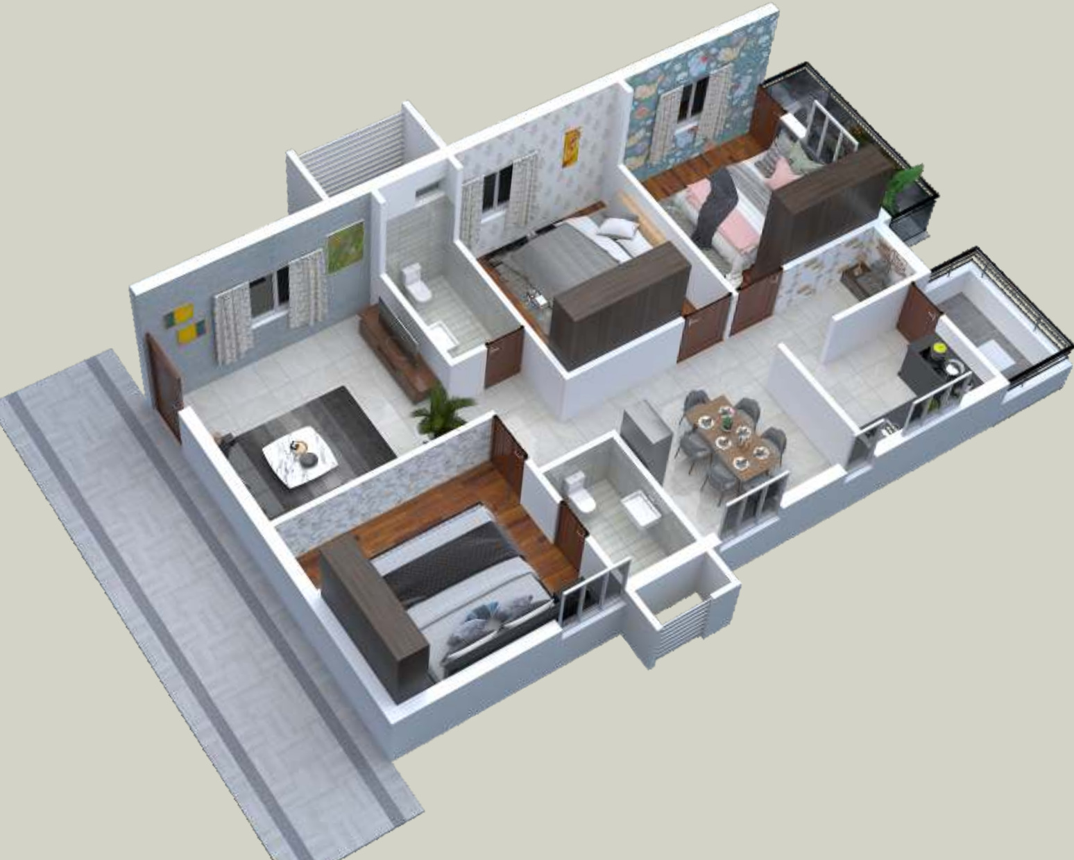 3DFloorPlan of Quorizon Navya Symphony
