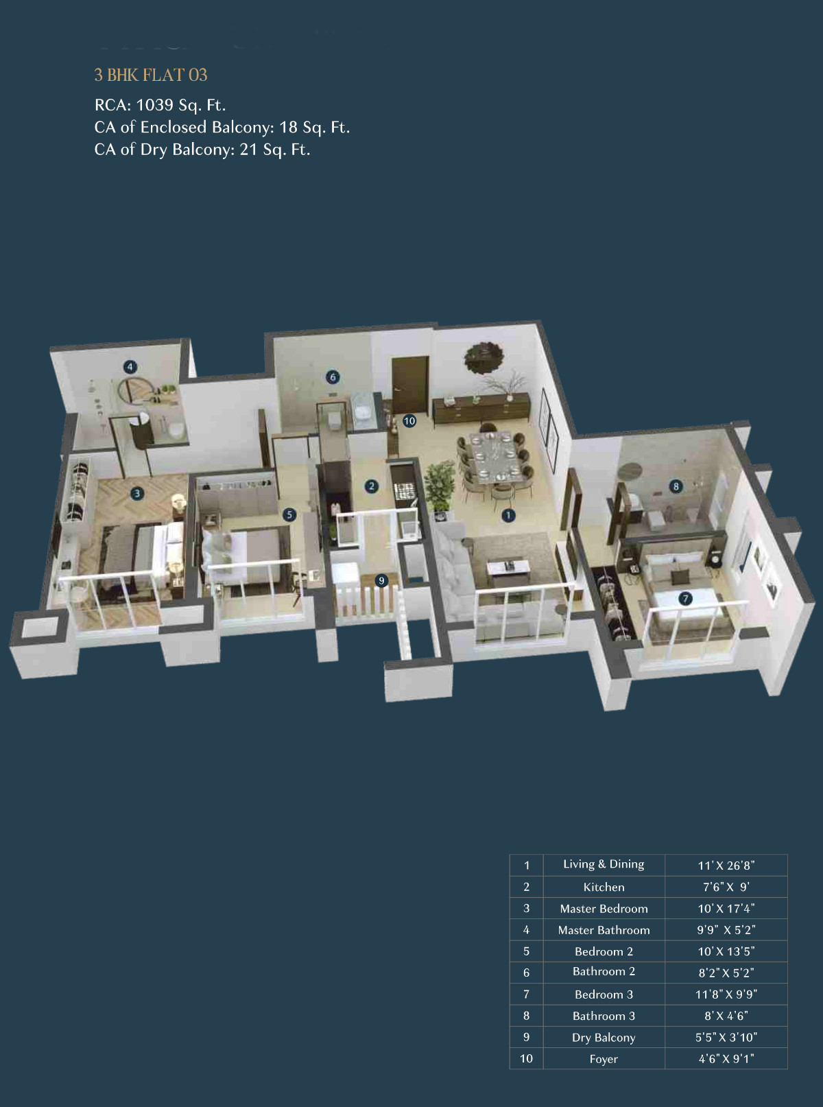 3DFloorPlan of Antariksh Avalon