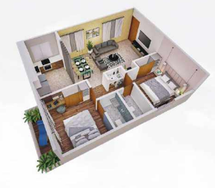 3DFloorPlan of Vijay Naik Vrukshavalli B4