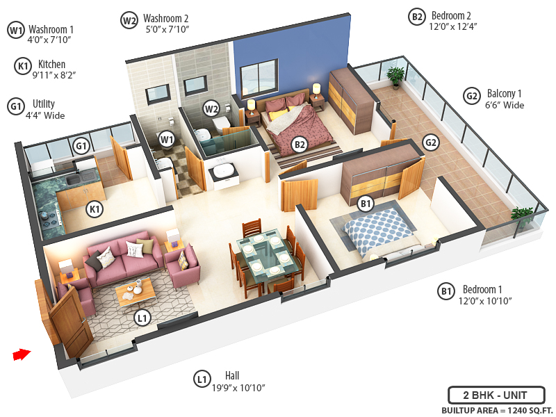 3DFloorPlan of Primark Narenn Primark Inspira