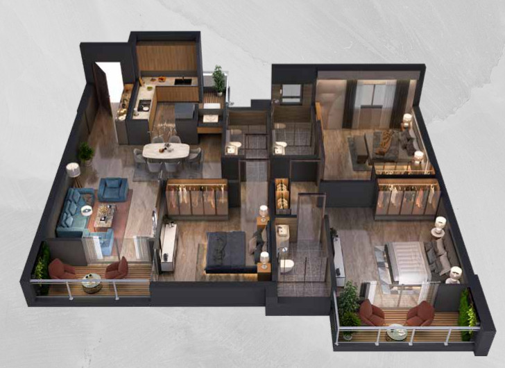 3DFloorPlan of Saswat Riverside